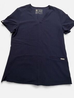 FIGS Women's V-Neck Scrub Top in Navy